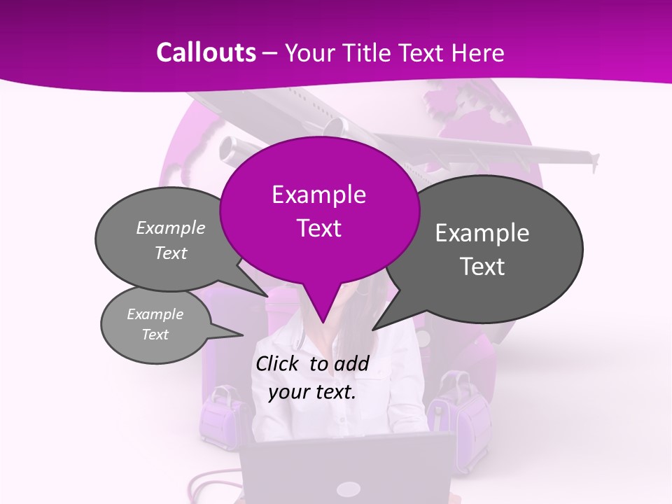 Check In Click White PowerPoint Template