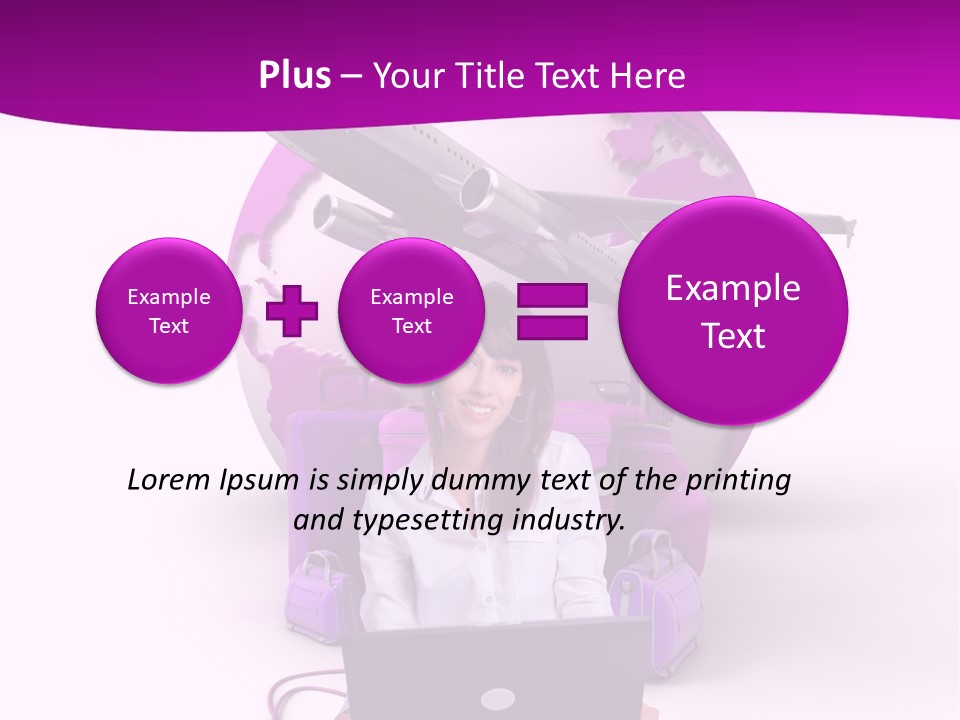 Check In Click White PowerPoint Template