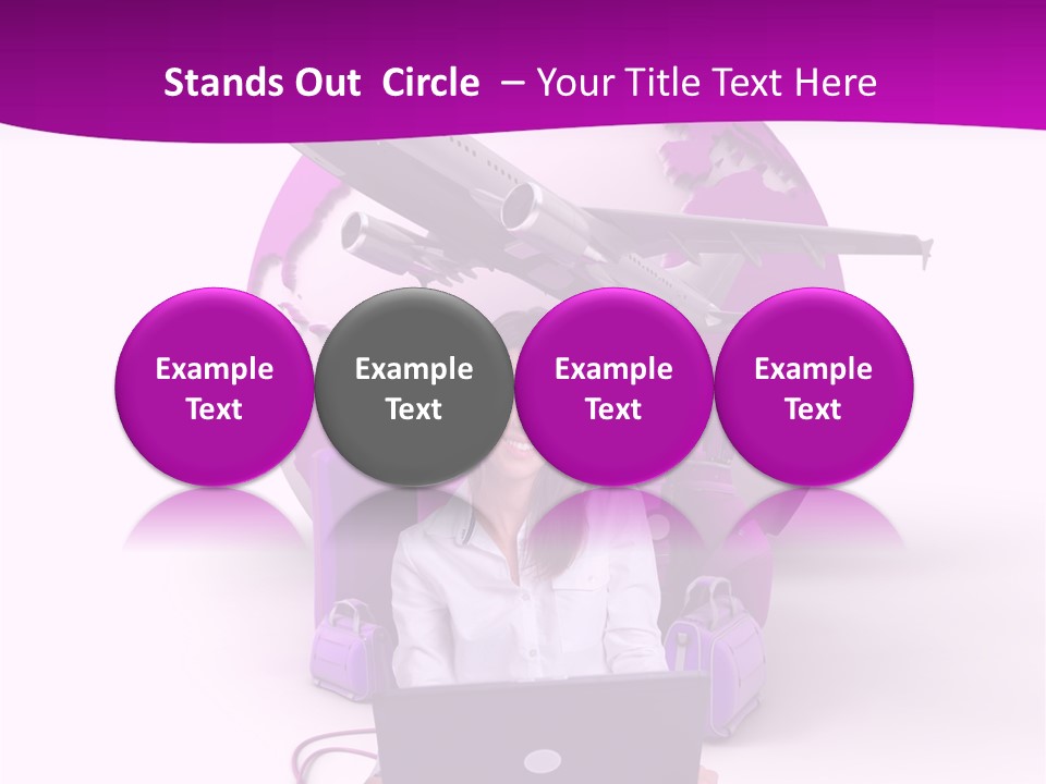 Check In Click White PowerPoint Template
