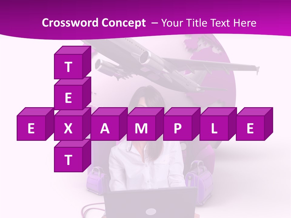 Check In Click White PowerPoint Template