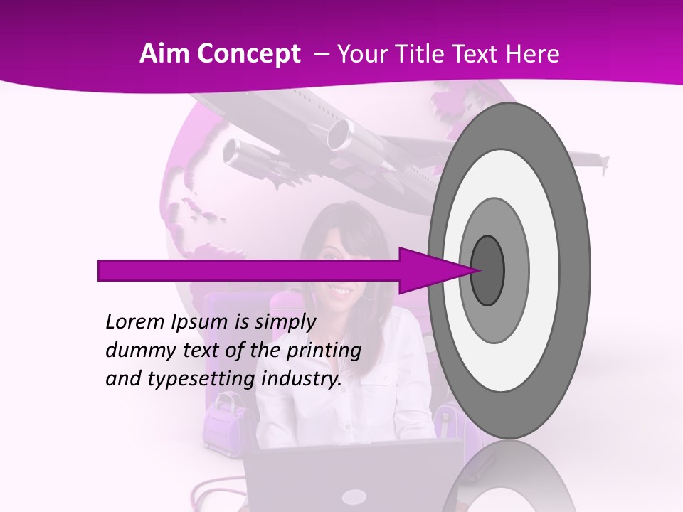 Check In Click White PowerPoint Template