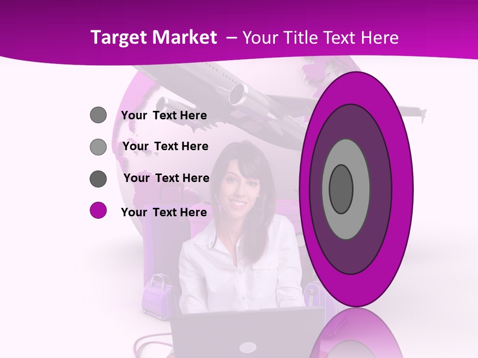 Check In Click White PowerPoint Template