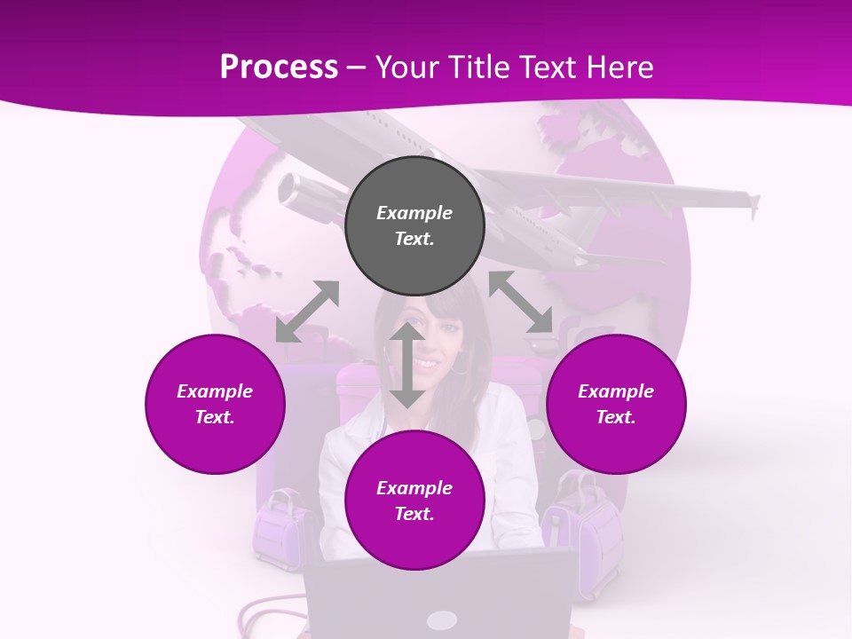 Check In Click White PowerPoint Template
