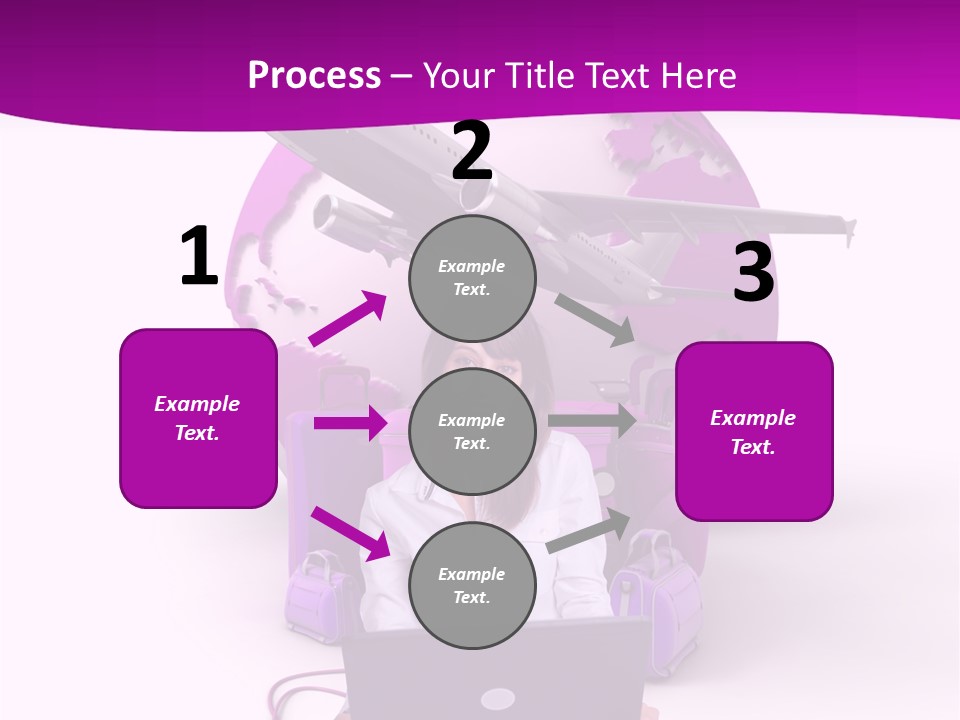 Check In Click White PowerPoint Template