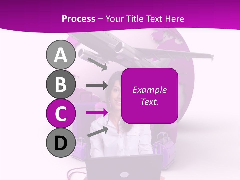 Check In Click White PowerPoint Template