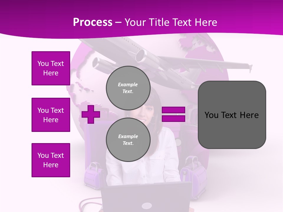 Check In Click White PowerPoint Template
