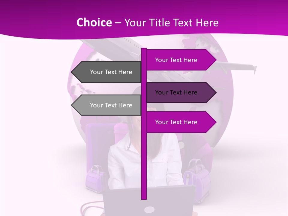Check In Click White PowerPoint Template
