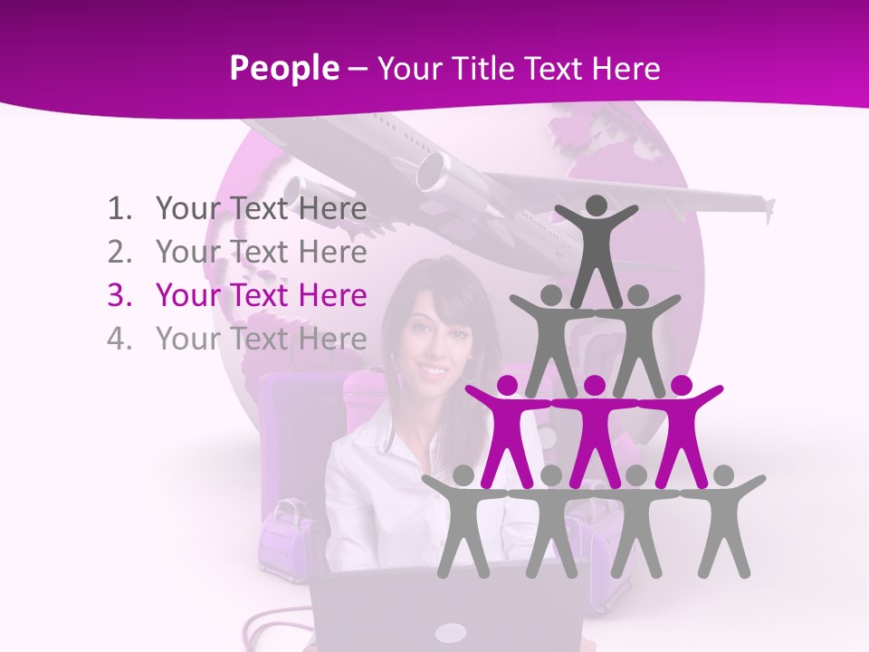 Check In Click White PowerPoint Template