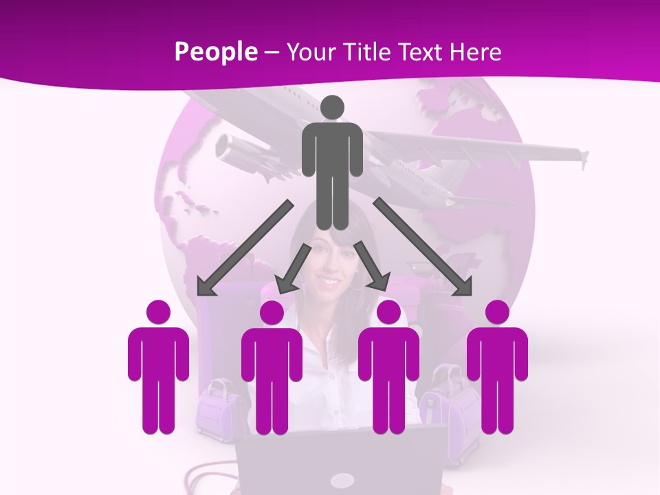 Check In Click White PowerPoint Template