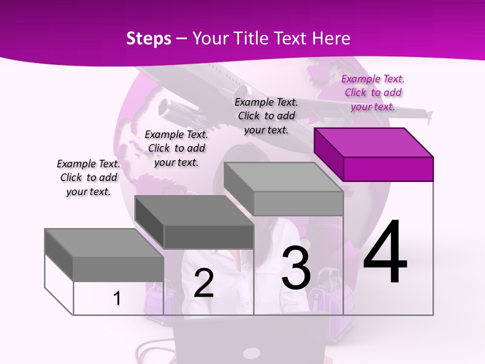 Check In Click White PowerPoint Template