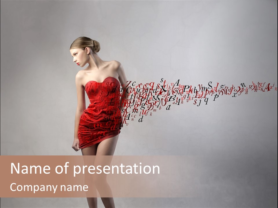 Alphabet Female Blonde PowerPoint Template