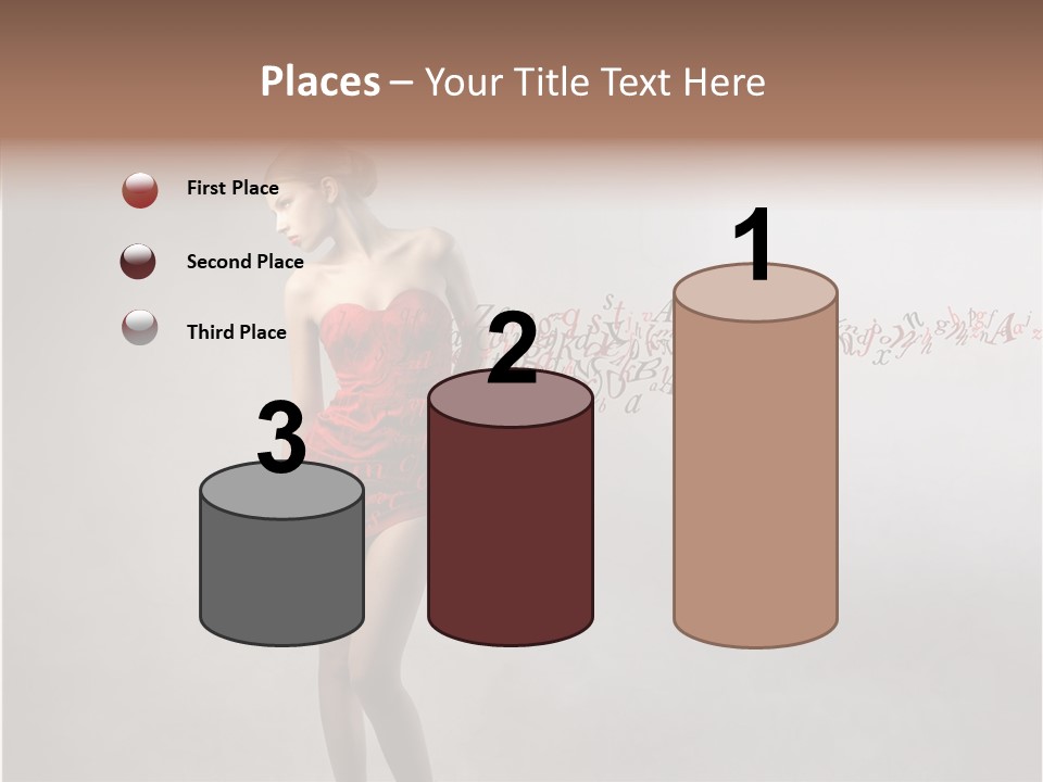 Alphabet Female Blonde PowerPoint Template