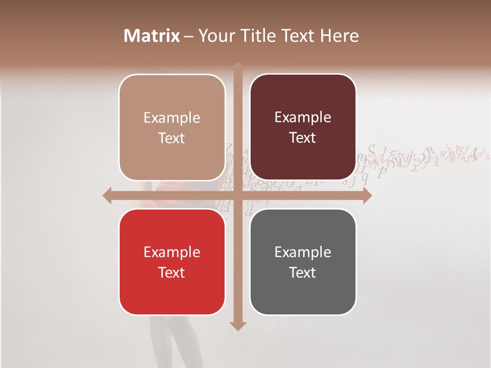 Alphabet Female Blonde PowerPoint Template