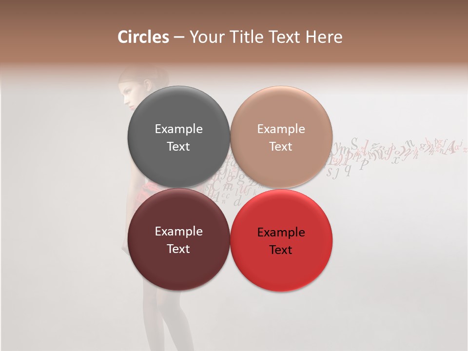 Alphabet Female Blonde PowerPoint Template