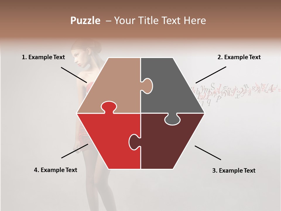 Alphabet Female Blonde PowerPoint Template