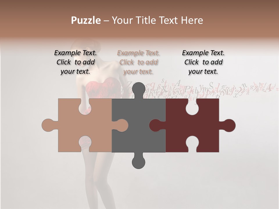 Alphabet Female Blonde PowerPoint Template