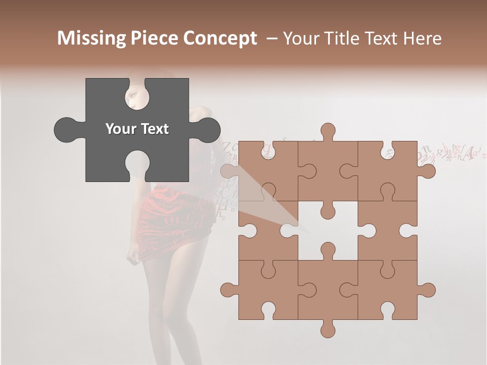 Alphabet Female Blonde PowerPoint Template