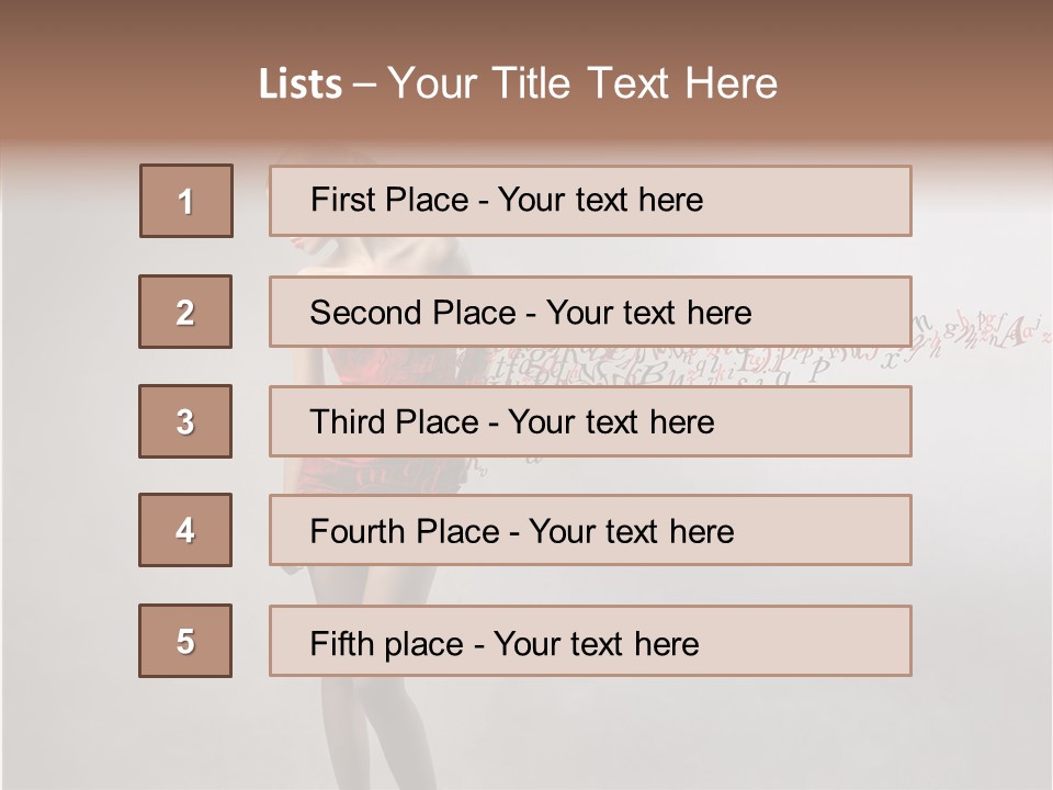 Alphabet Female Blonde PowerPoint Template