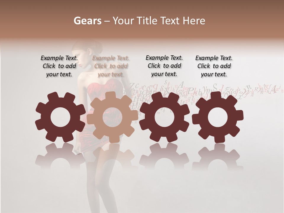 Alphabet Female Blonde PowerPoint Template