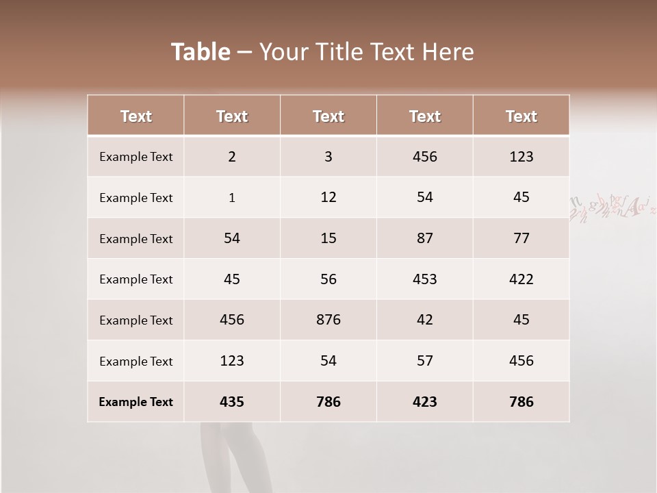 Alphabet Female Blonde PowerPoint Template