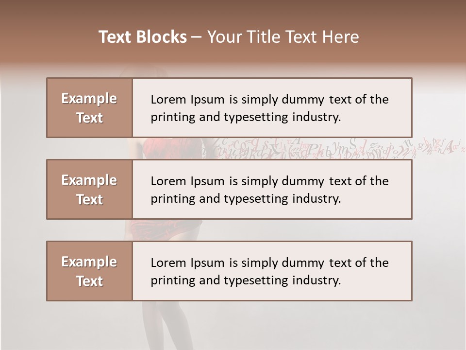 Alphabet Female Blonde PowerPoint Template