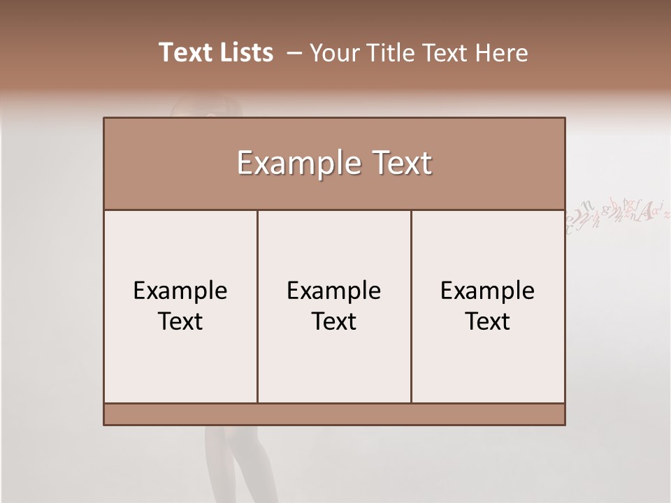 Alphabet Female Blonde PowerPoint Template