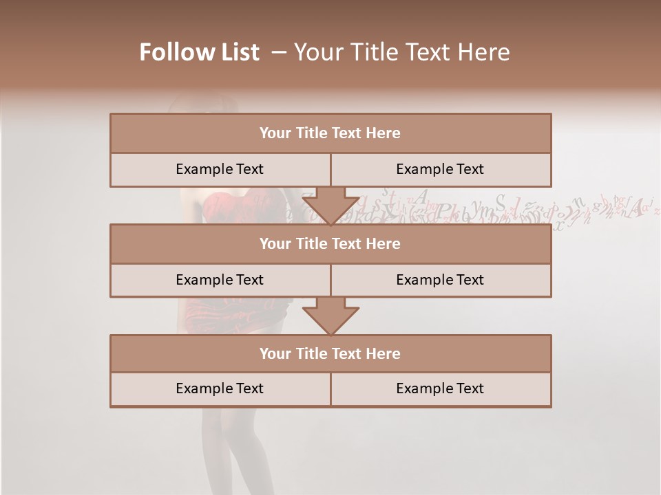 Alphabet Female Blonde PowerPoint Template