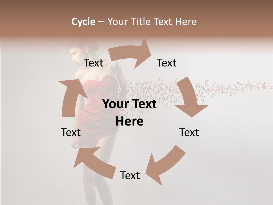 Alphabet Female Blonde PowerPoint Template