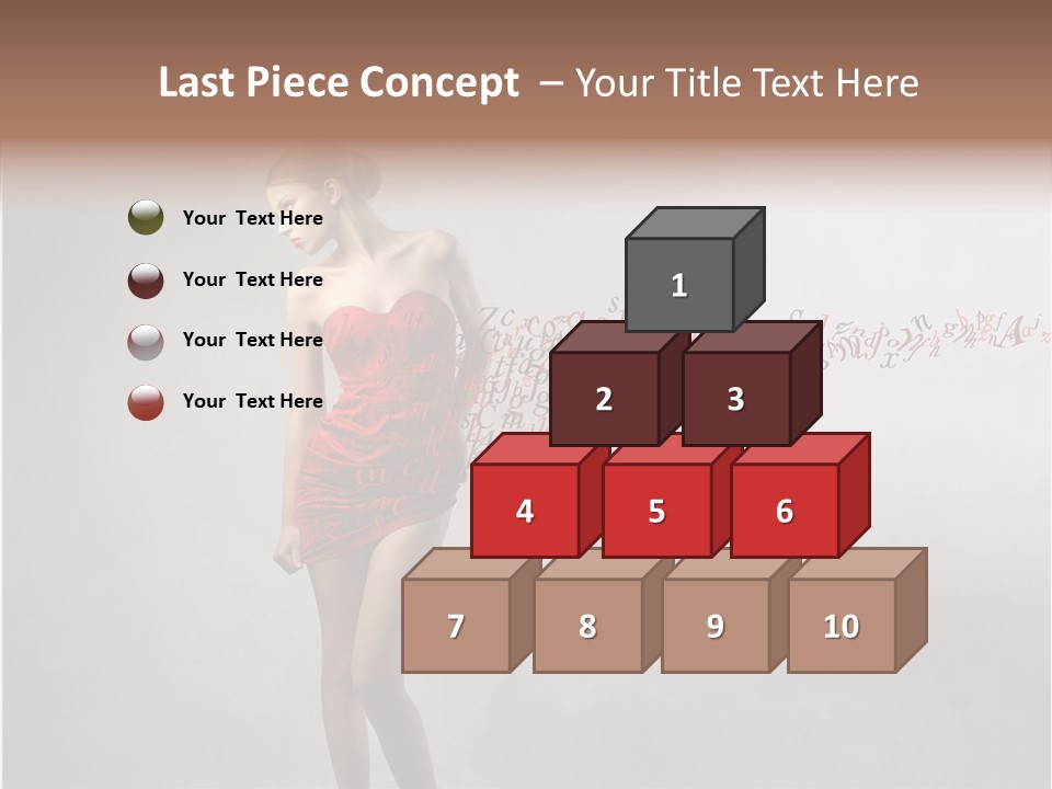 Alphabet Female Blonde PowerPoint Template