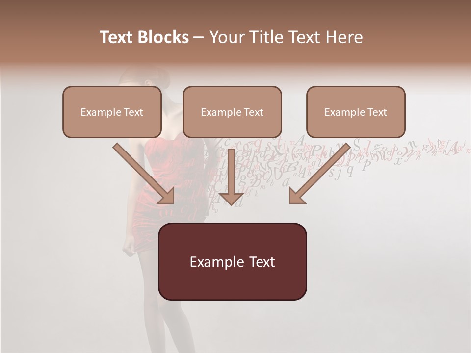 Alphabet Female Blonde PowerPoint Template