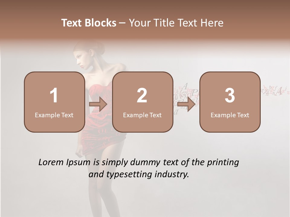 Alphabet Female Blonde PowerPoint Template