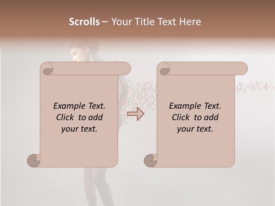 Alphabet Female Blonde PowerPoint Template