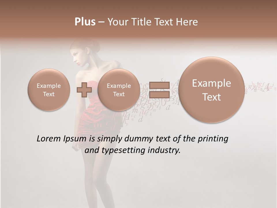 Alphabet Female Blonde PowerPoint Template