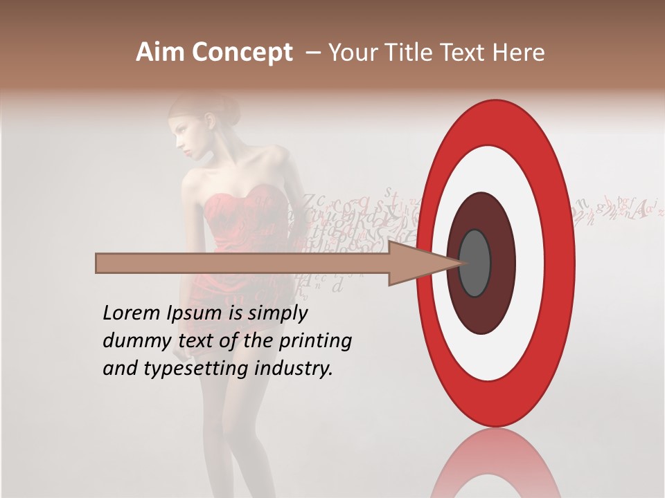 Alphabet Female Blonde PowerPoint Template