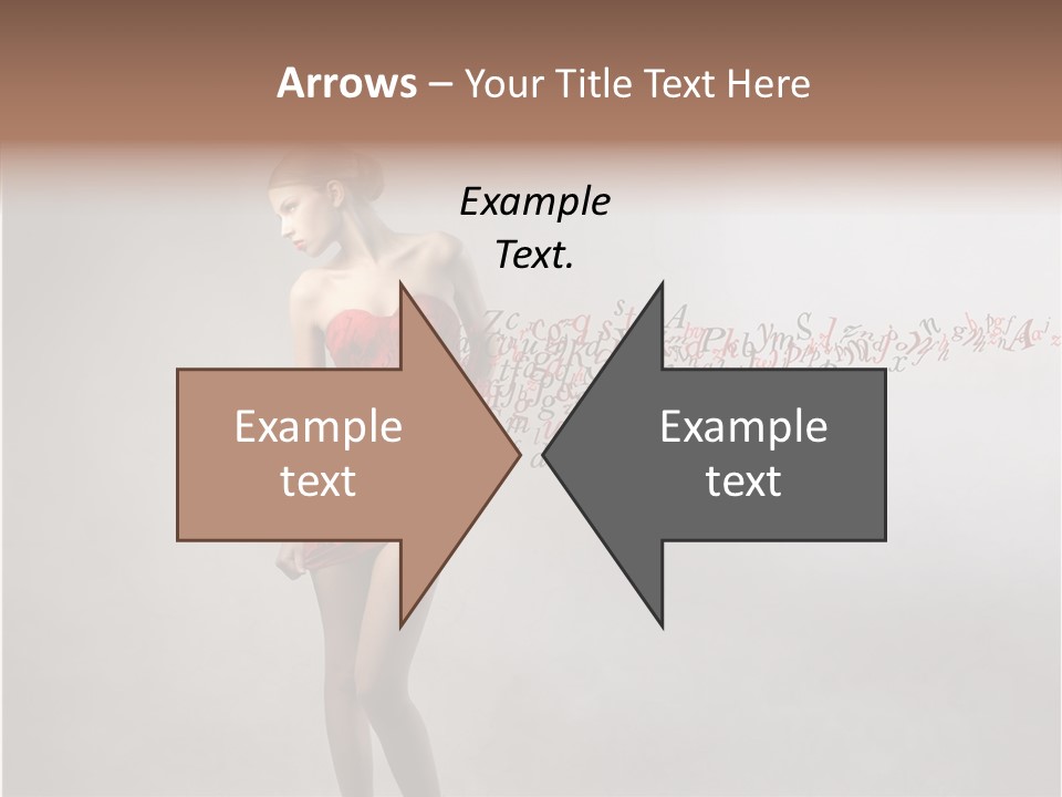 Alphabet Female Blonde PowerPoint Template