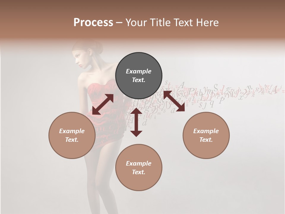Alphabet Female Blonde PowerPoint Template