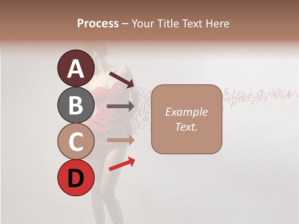 Alphabet Female Blonde PowerPoint Template