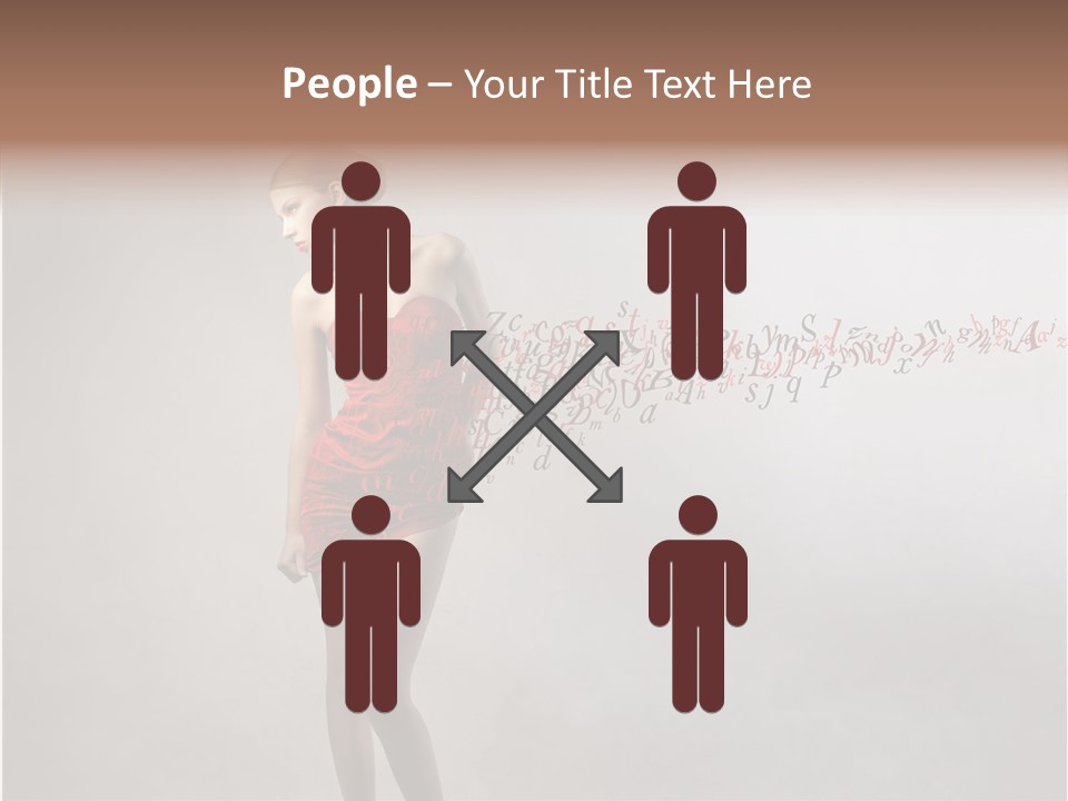 Alphabet Female Blonde PowerPoint Template