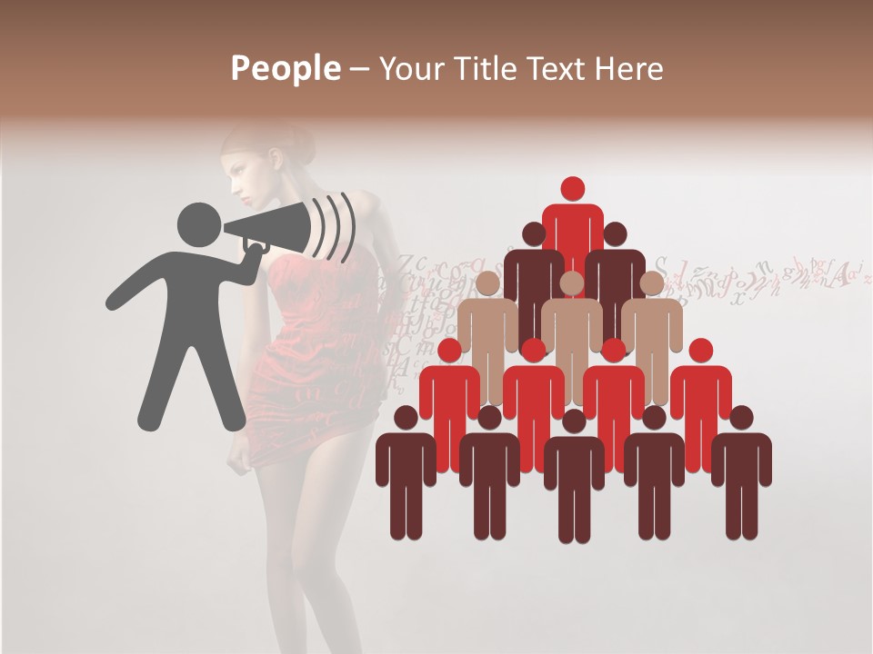 Alphabet Female Blonde PowerPoint Template