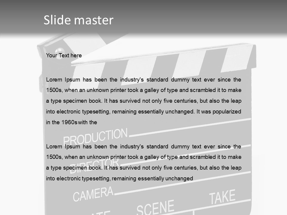 Equipment Footage Director PowerPoint Template