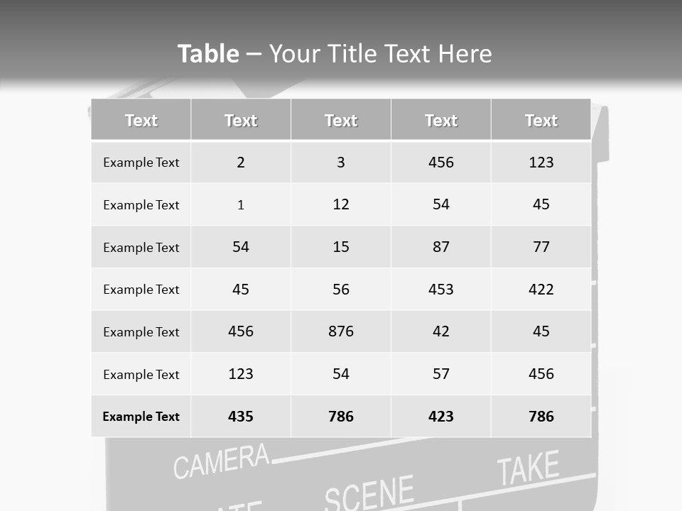 Equipment Footage Director PowerPoint Template