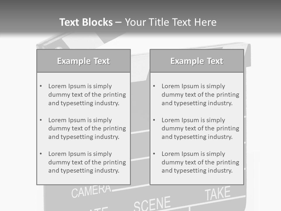 Equipment Footage Director PowerPoint Template
