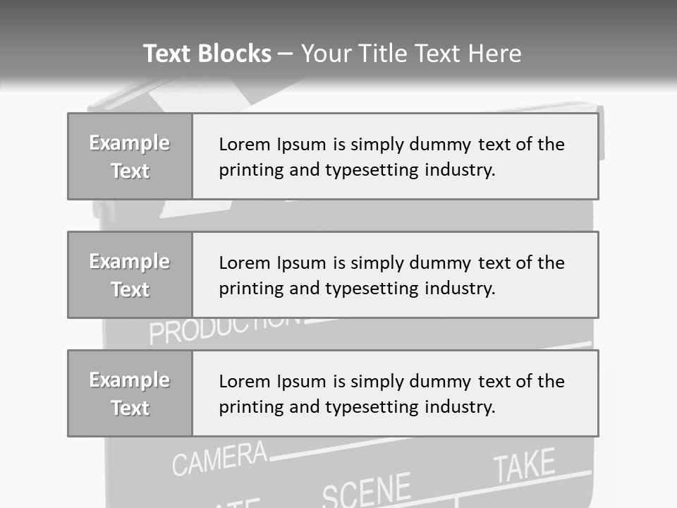Equipment Footage Director PowerPoint Template