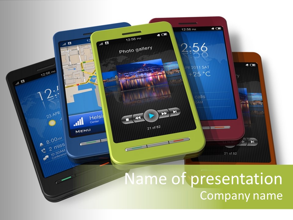 Cellular Sms Navigator PowerPoint Template