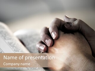 Book Christian White PowerPoint Template