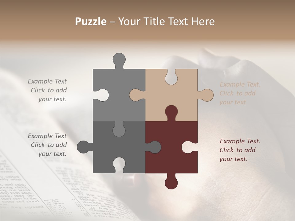 Book Christian White PowerPoint Template