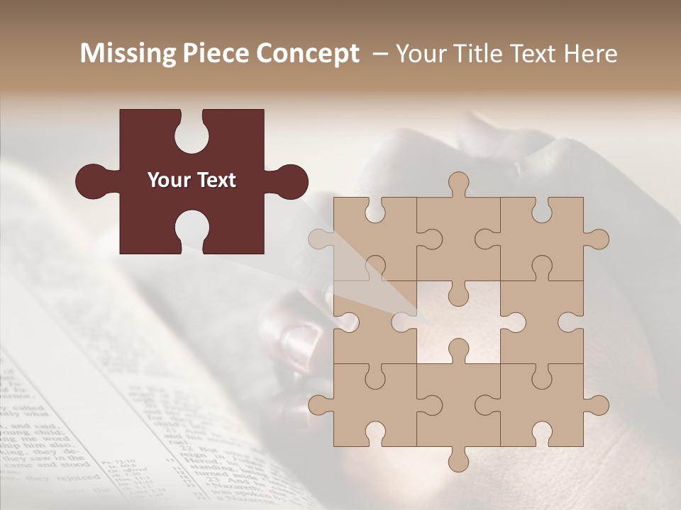 Book Christian White PowerPoint Template