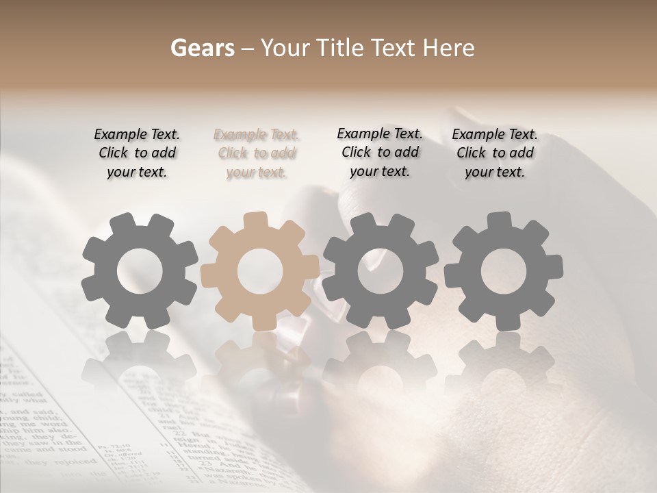 Book Christian White PowerPoint Template
