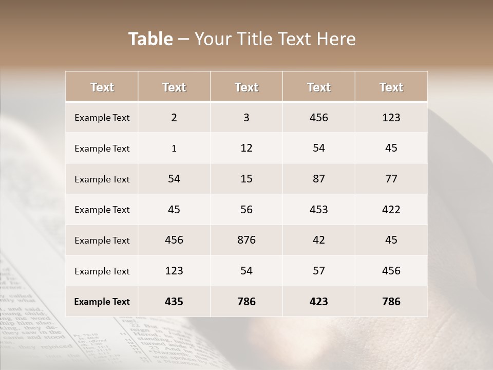 Book Christian White PowerPoint Template