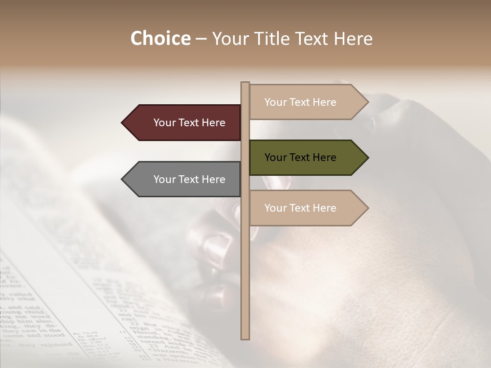 Book Christian White PowerPoint Template